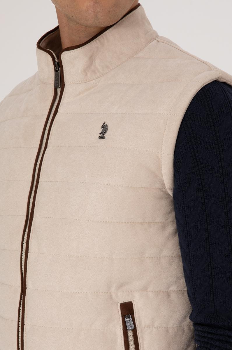 Erkek Antrasit Deri Yelek