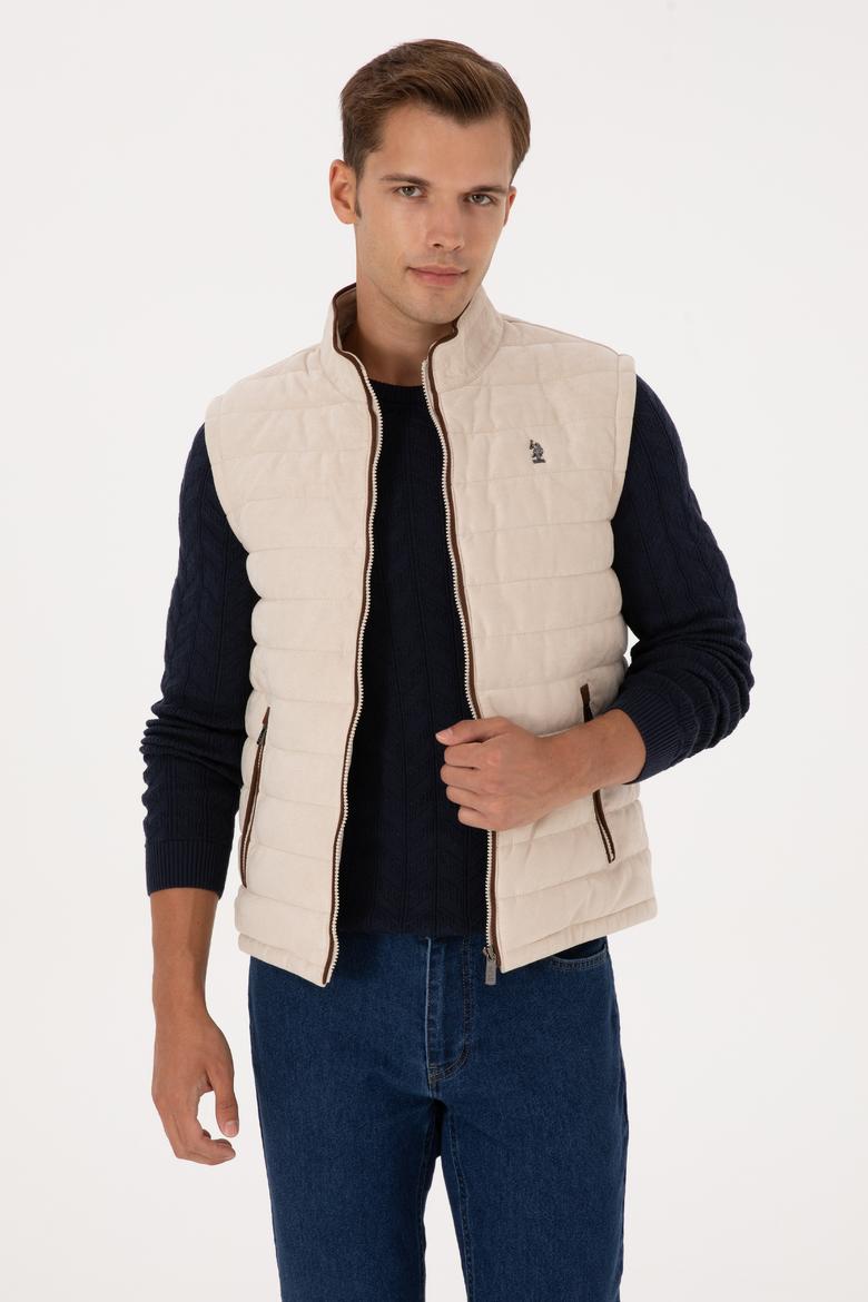 Erkek Antrasit Deri Yelek