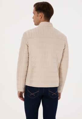 Erkek Bej Deri Ceket - 50317296029