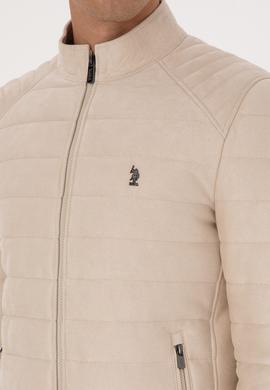 Erkek Bej Deri Ceket - 50317296029