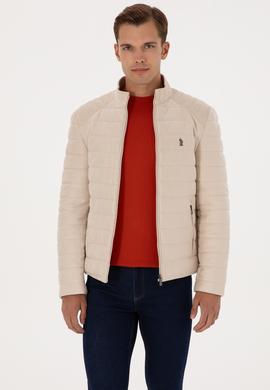 Erkek Bej Deri Ceket - 50317296029