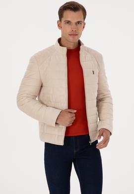 Erkek Bej Deri Ceket - 50317296029