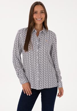 Kadın Beyaz Uzun Kollu Gömlek - 50316415019