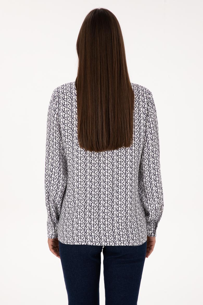 Kadın Beyaz Uzun Kollu Gömlek - 50316415019