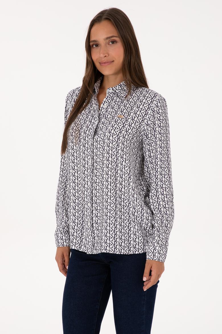 Kadın Beyaz Uzun Kollu Gömlek - 50316415019