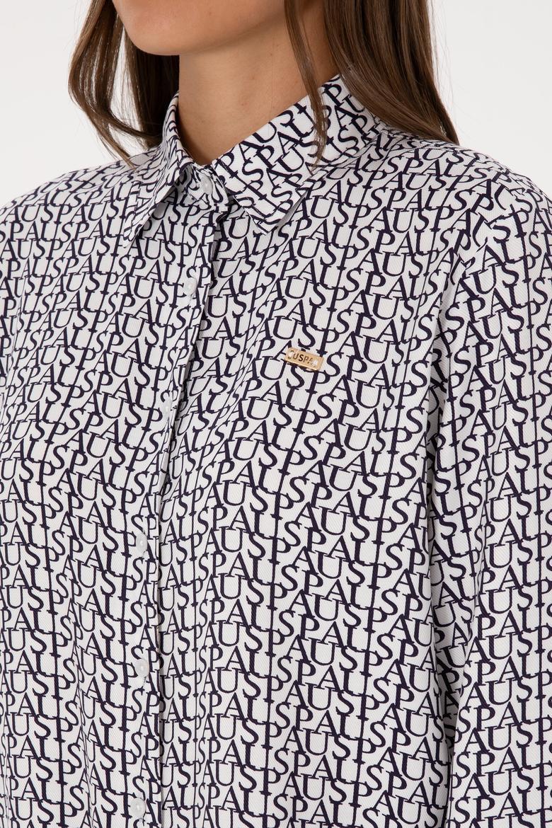 Kadın Beyaz Uzun Kollu Gömlek - 50316415019