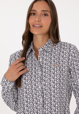 Kadın Beyaz Uzun Kollu Gömlek - 50316415019