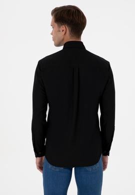 Erkek Siyah Uzun Kollu Gömlek - 50316655009