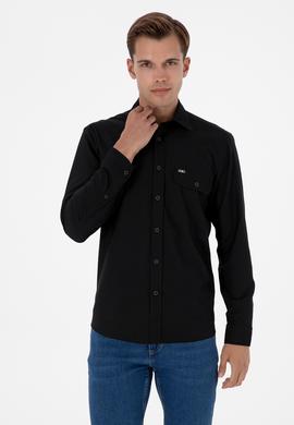 Erkek Siyah Uzun Kollu Gömlek - 50316655009
