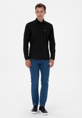Erkek Siyah Uzun Kollu Gömlek - 50316655009