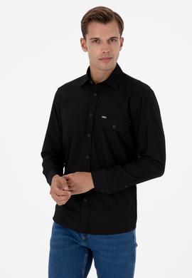 Erkek Siyah Uzun Kollu Gömlek - 50316655009