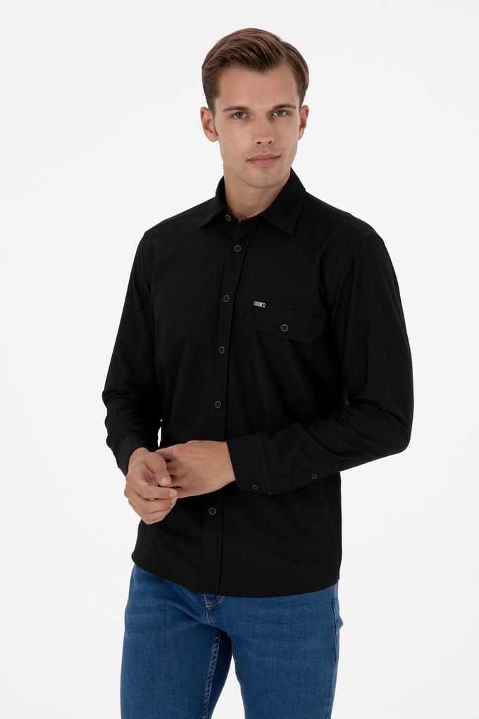 Erkek Siyah Uzun Kollu Gömlek