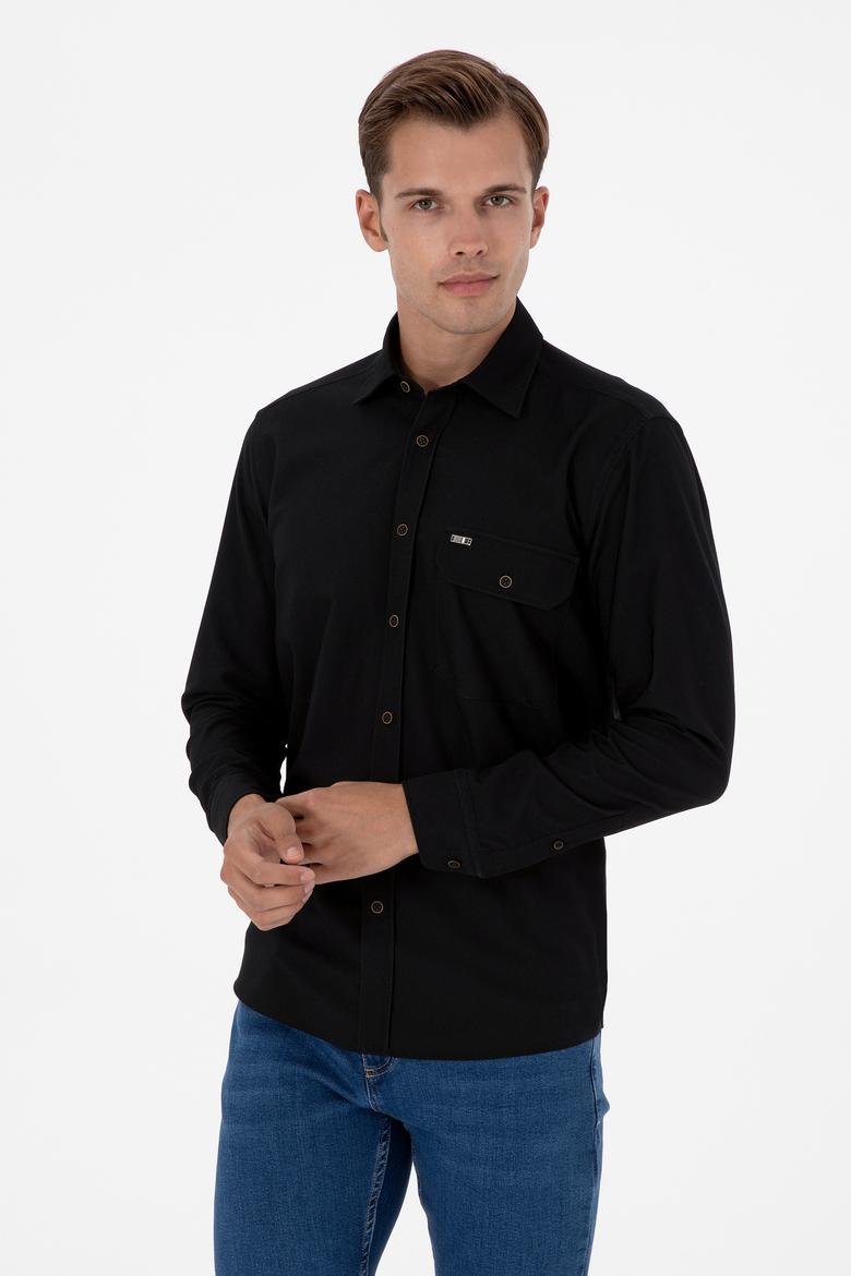 Erkek Siyah Uzun Kollu Gömlek
