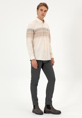 Erkek Camel Uzun Kollu Gömlek - 50316787017