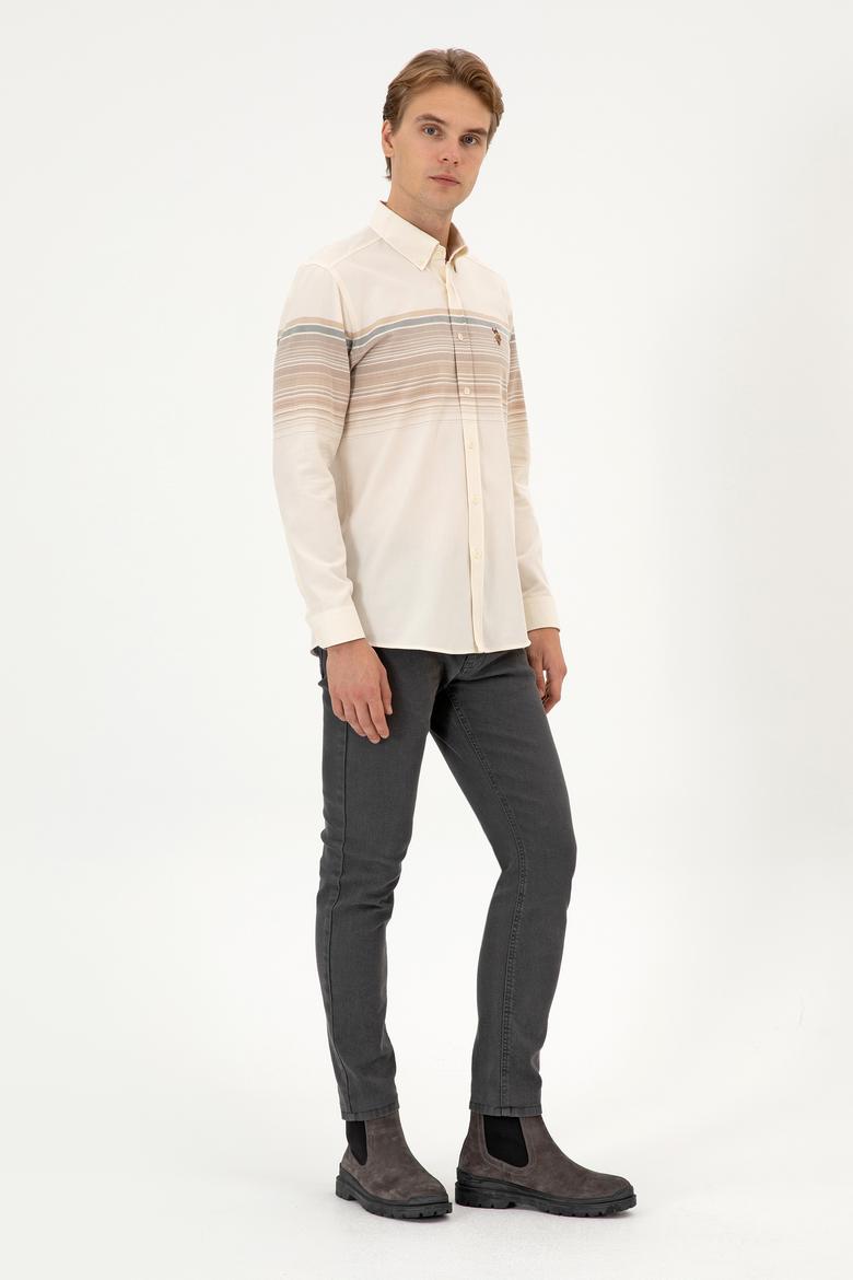 Erkek Camel Uzun Kollu Gömlek - 50316787017