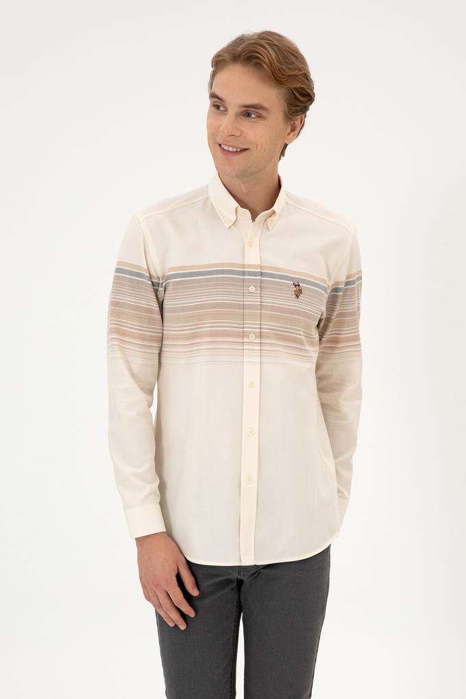 Erkek Camel Uzun Kollu Gömlek