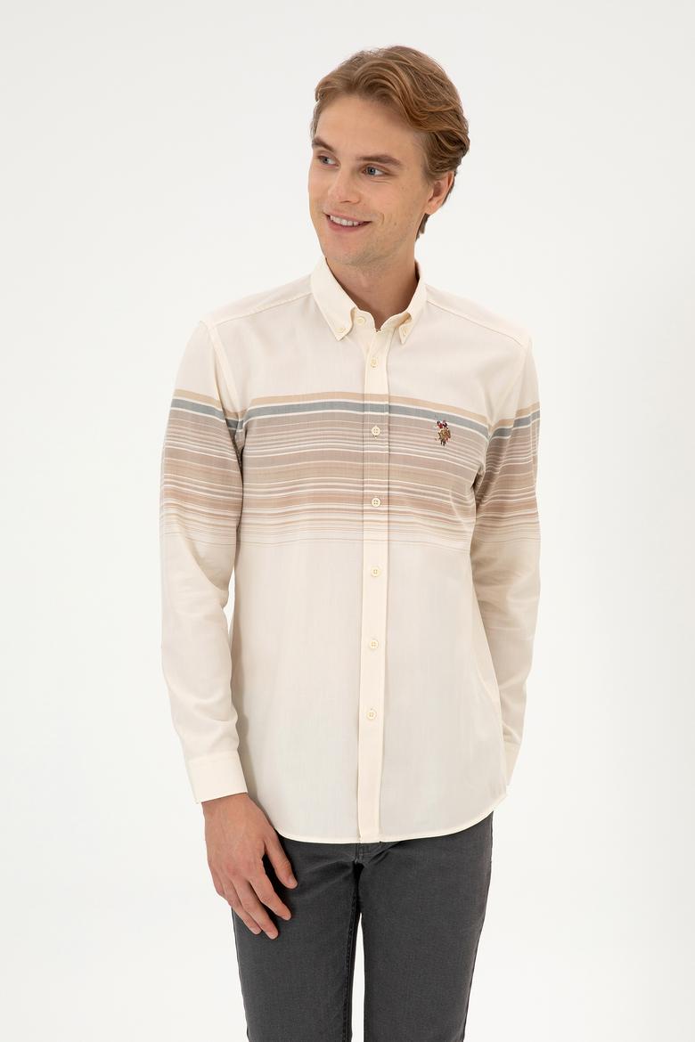 Erkek Camel Uzun Kollu Gömlek