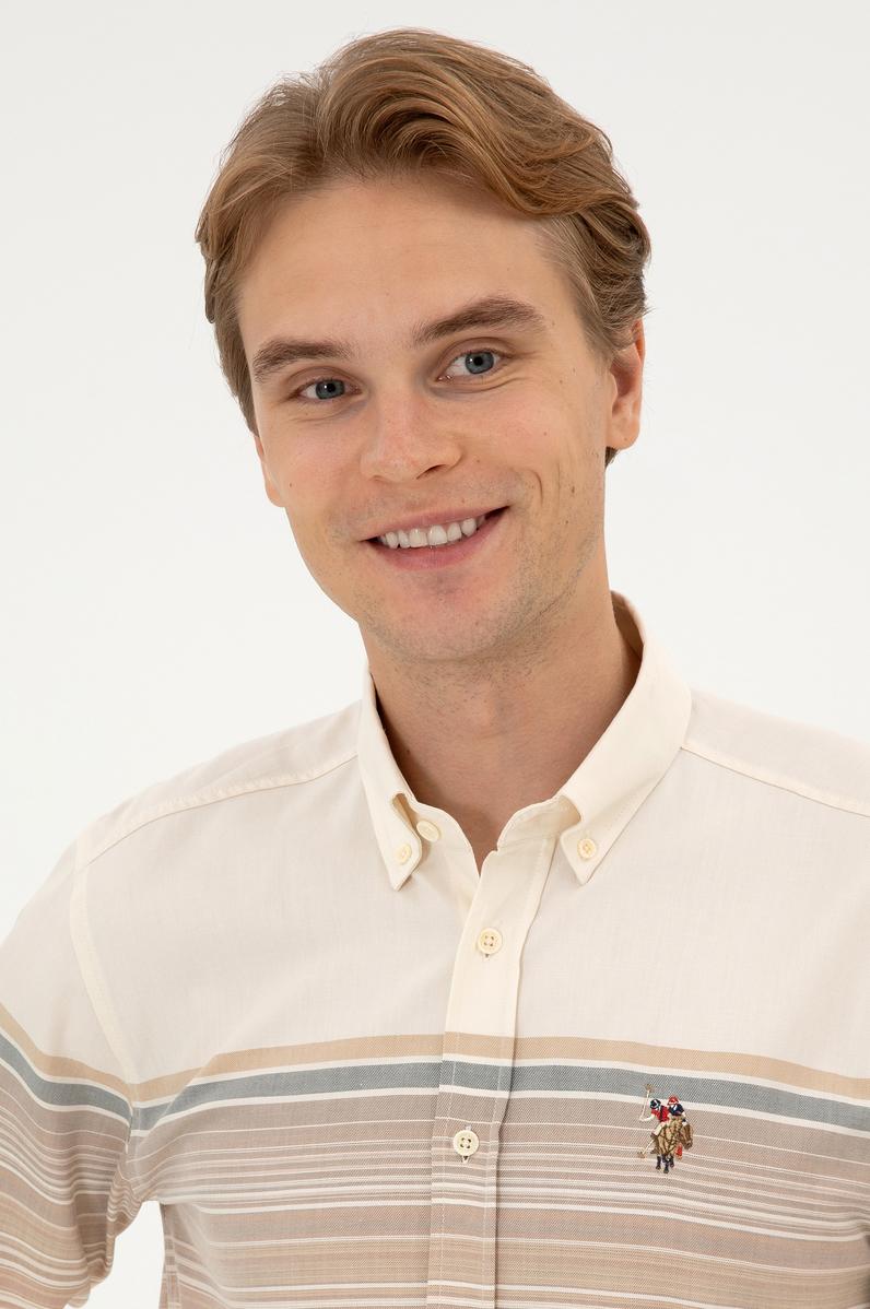 Erkek Camel Uzun Kollu Gömlek