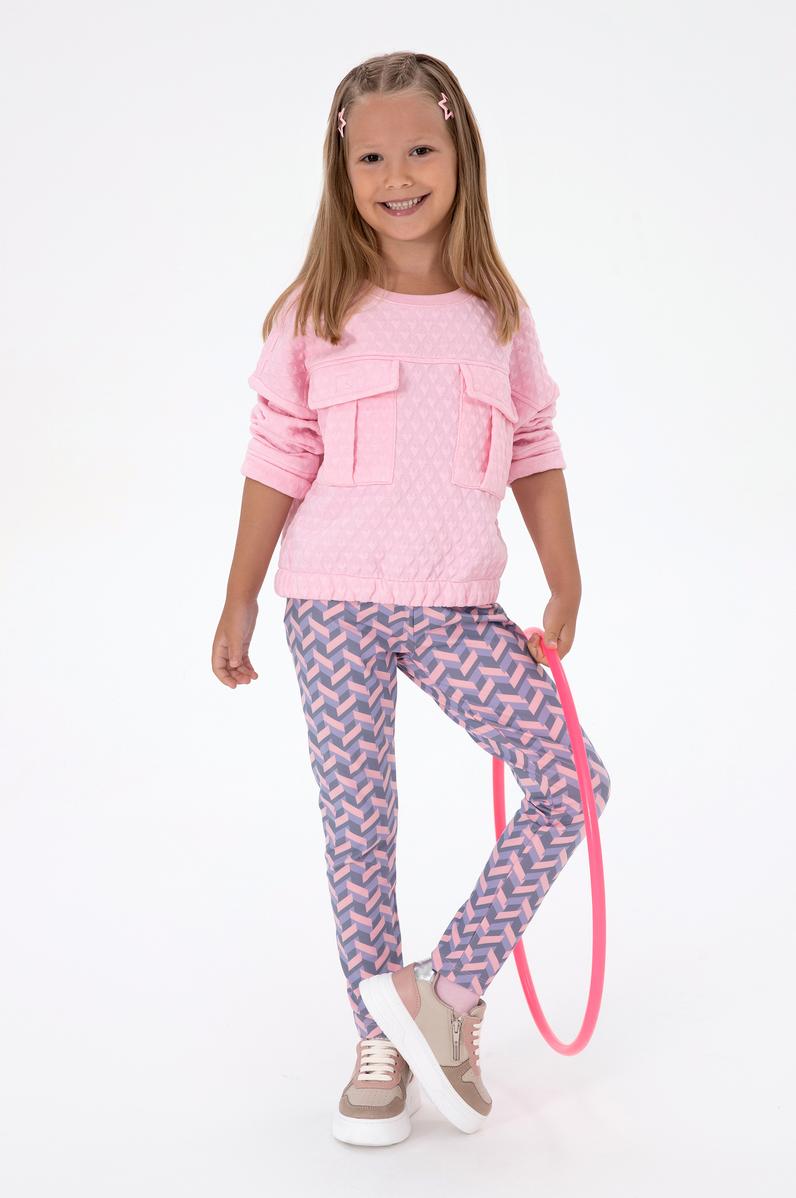 Kız Çocuk Pembe Sweatshirt