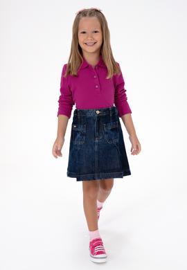 Kız Çocuk Koyu Mavi Jean Etek - 50304244007