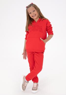 Kız Çocuk Kırmızı Şardonlu Jogger Eşofman Altı - 50316914016