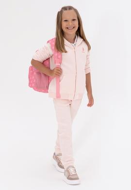 Kız Çocuk Açık Pembe Şardonlu Jogger Eşofman Altı - 50316914036