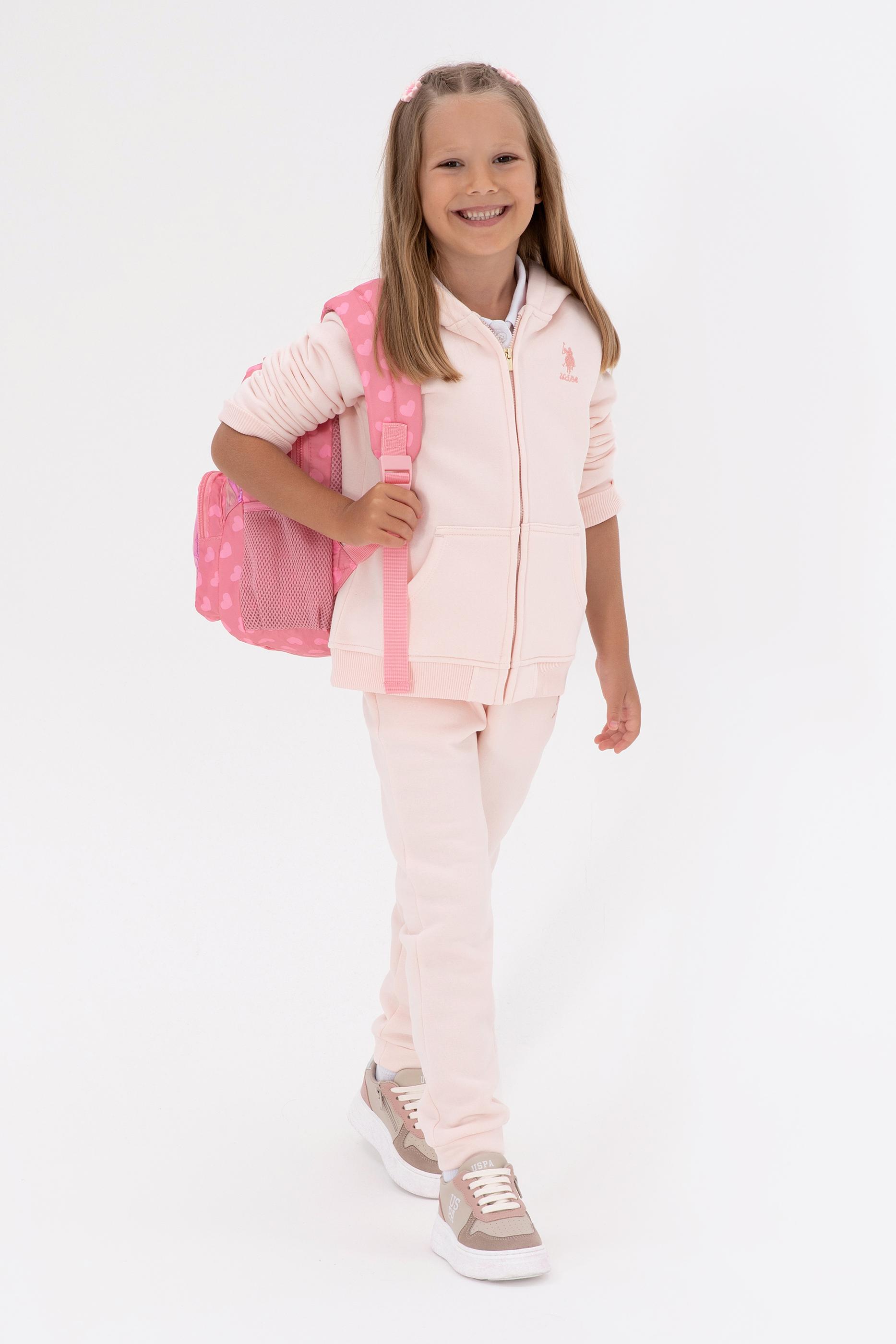 Kız Çocuk Açık Pembe Şardonlu Jogger Eşofman Altı