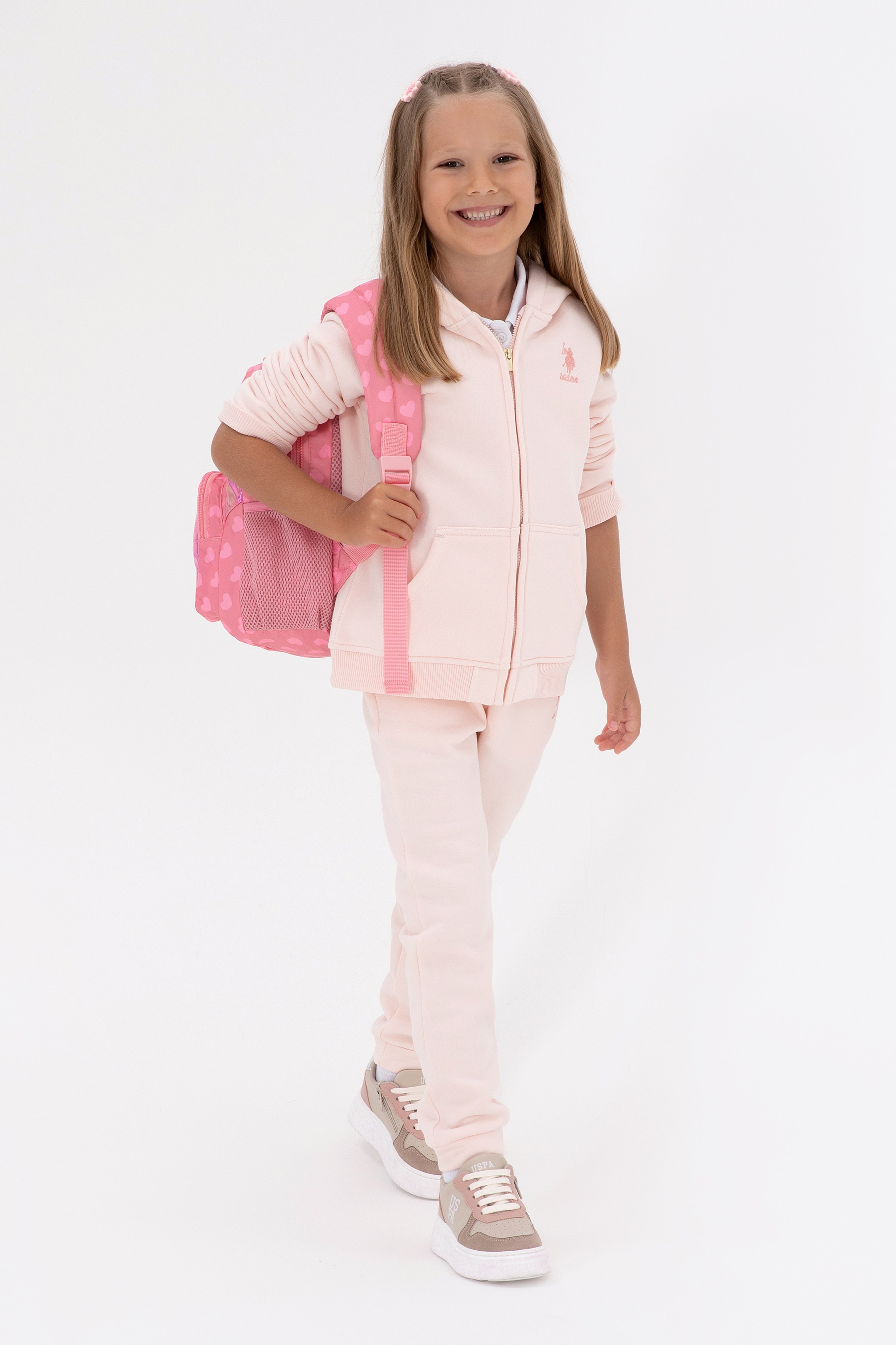 Kız Çocuk Açık Pembe Şardonlu Jogger Eşofman Altı - Image 1