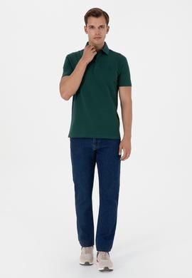 Erkek Koyu Yeşil Basic Tişört - 50306015128