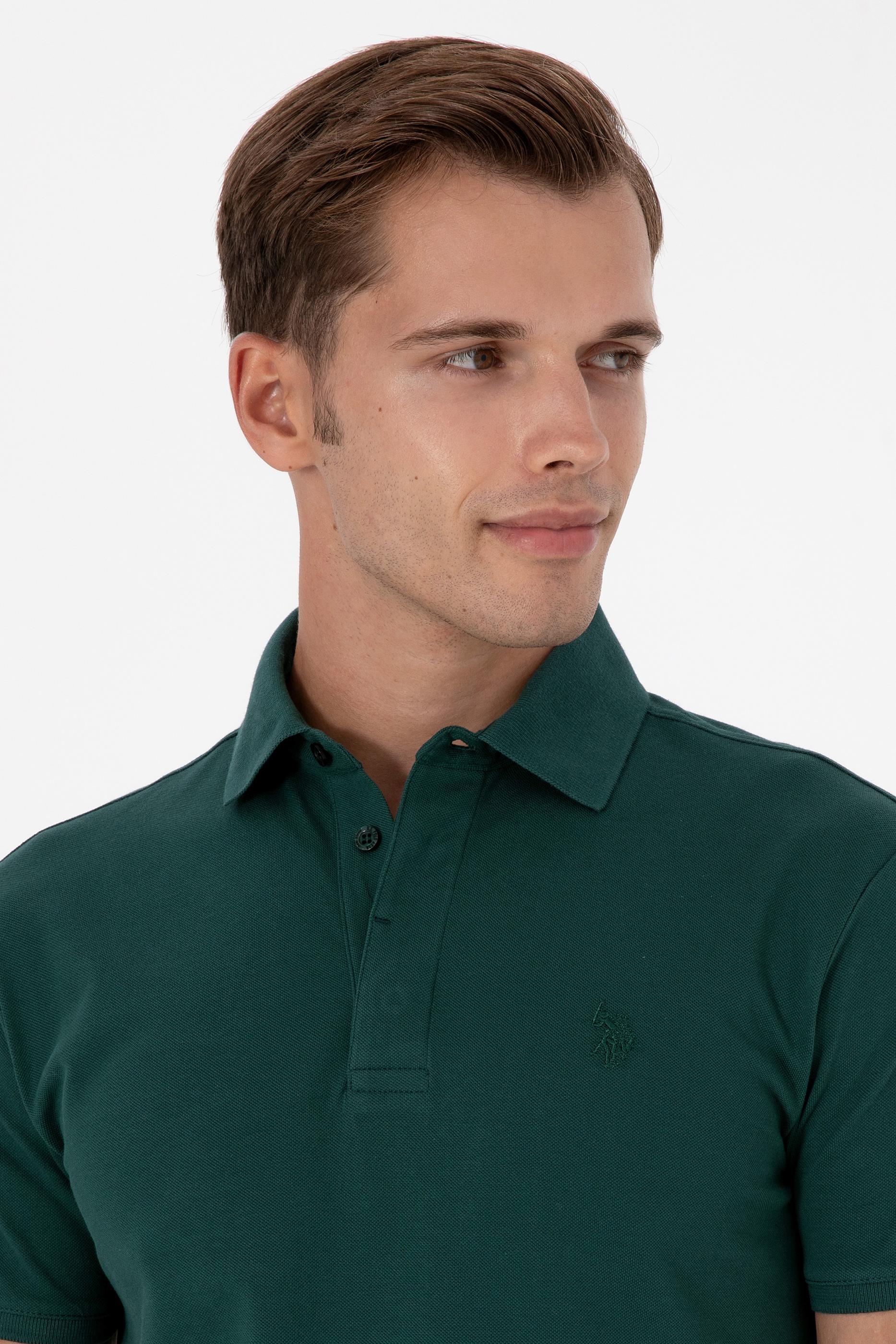 Erkek Koyu Yeşil Basic Tişört