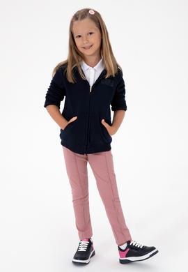 Kız Çocuk Orkide Nervürlü İnterlok Tayt - 50316891025