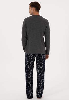 Erkek Antrasit Melanj Pijama Takımı - 50318609005