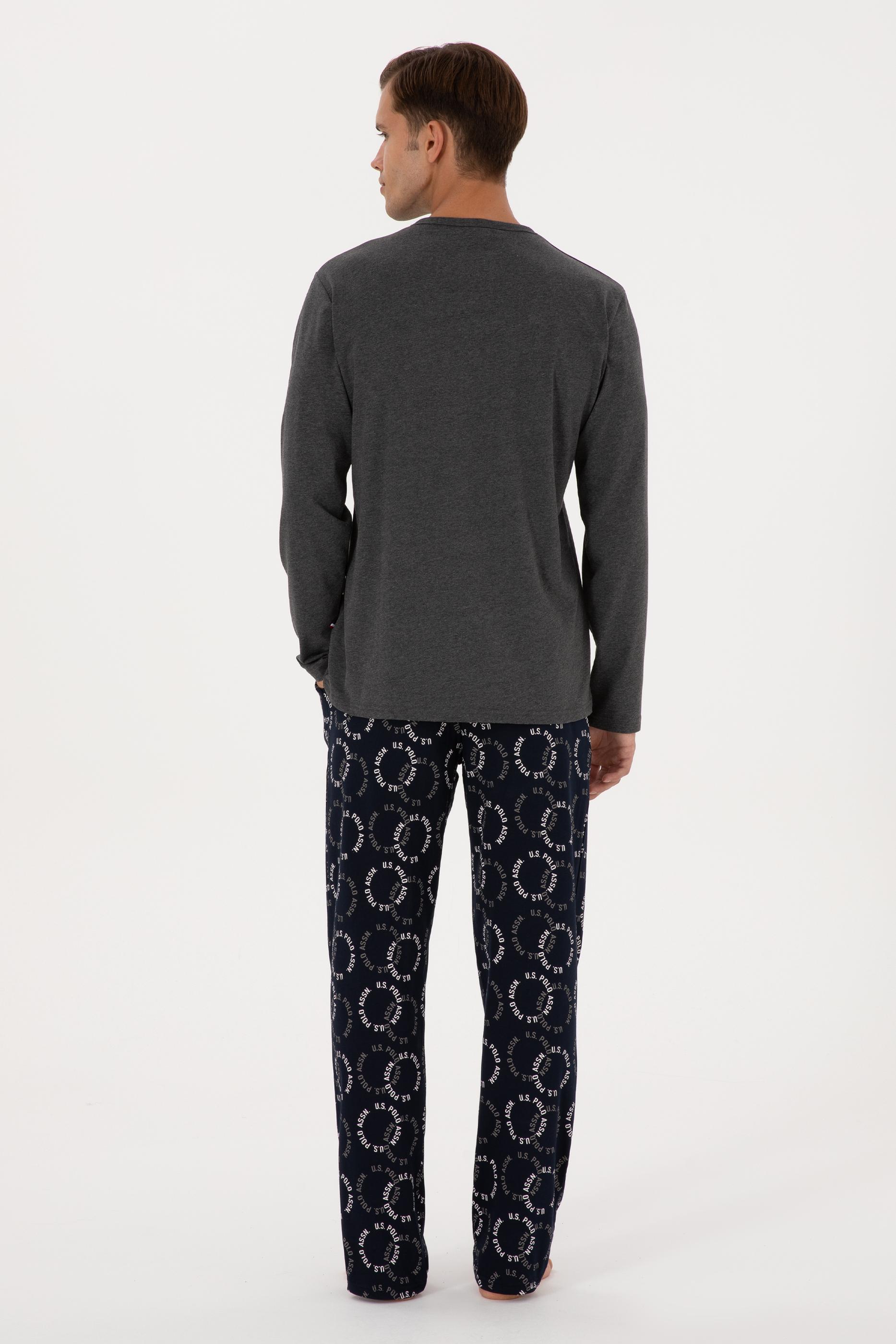 Erkek Antrasit Melanj Pijama Takımı