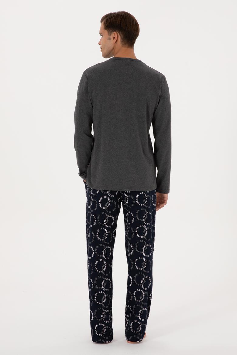 Erkek Antrasit Melanj Pijama Takımı - 50318609005