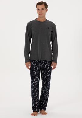 Erkek Antrasit Melanj Pijama Takımı - 50318609005