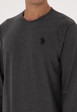 Erkek Antrasit Melanj Pijama Takımı - 50318609005