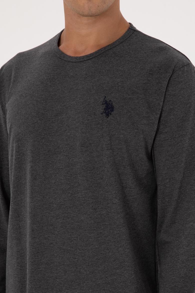 Erkek Antrasit Melanj Pijama Takımı - 50318609005