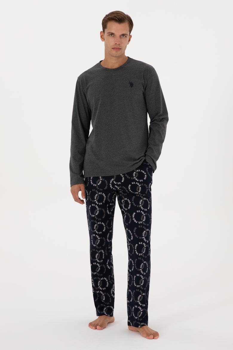 Erkek Antrasit Melanj Pijama Takımı