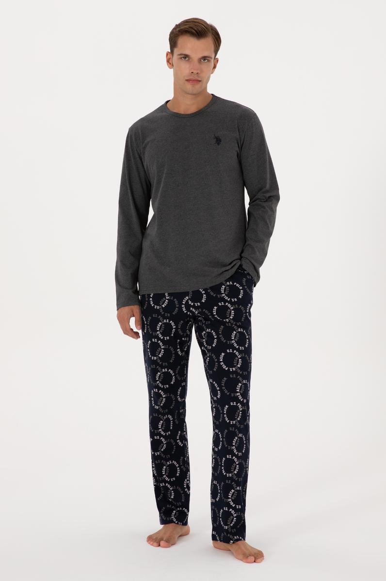 Erkek Antrasit Melanj Pijama Takımı