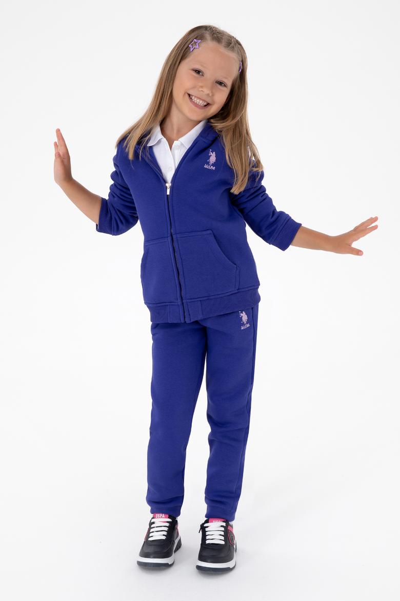 Kız Çocuk Mor Şardonlu Jogger Eşofman Altı