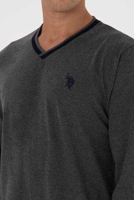 Erkek Antrasit Melanj Pijama Takımı