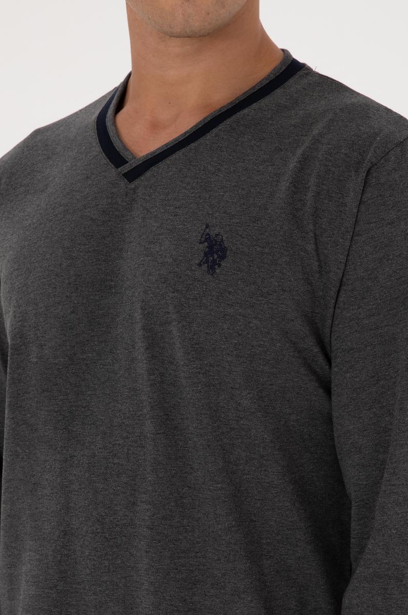 Erkek Antrasit Melanj Pijama Takımı