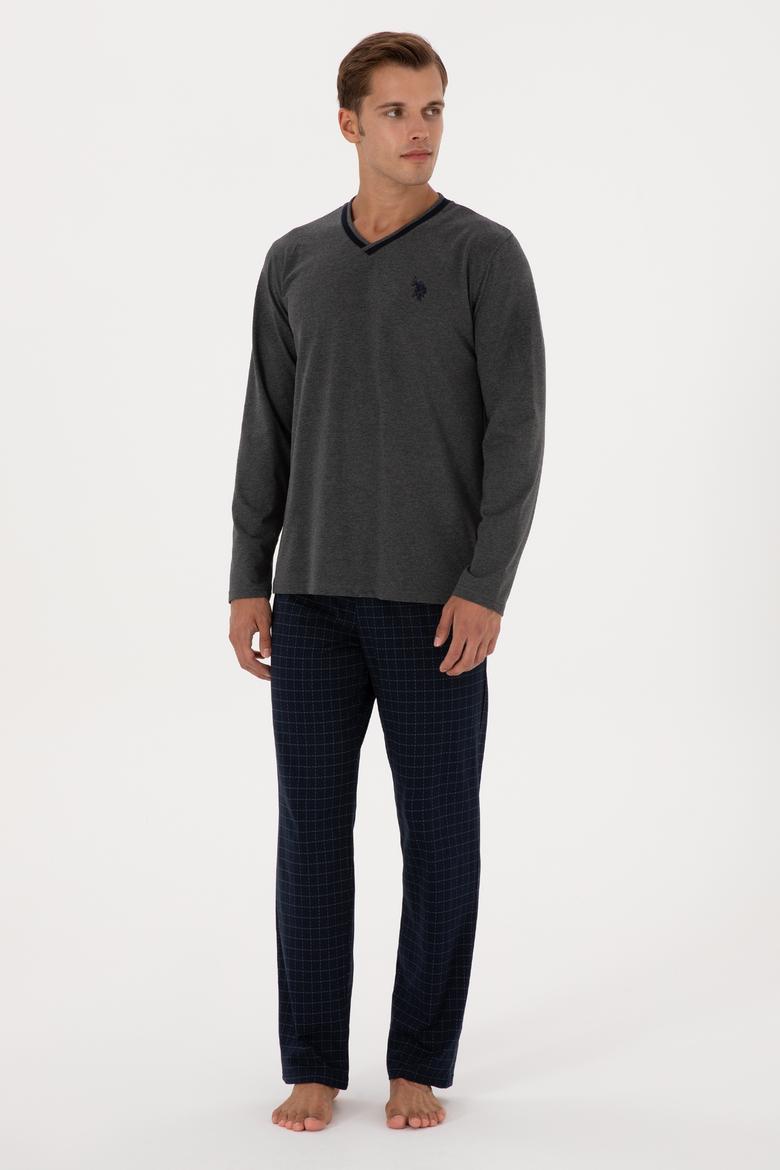 Erkek Antrasit Melanj Pijama Takımı - 50318616003