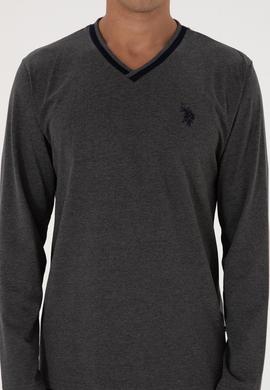 Erkek Antrasit Melanj Pijama Takımı - 50318616003