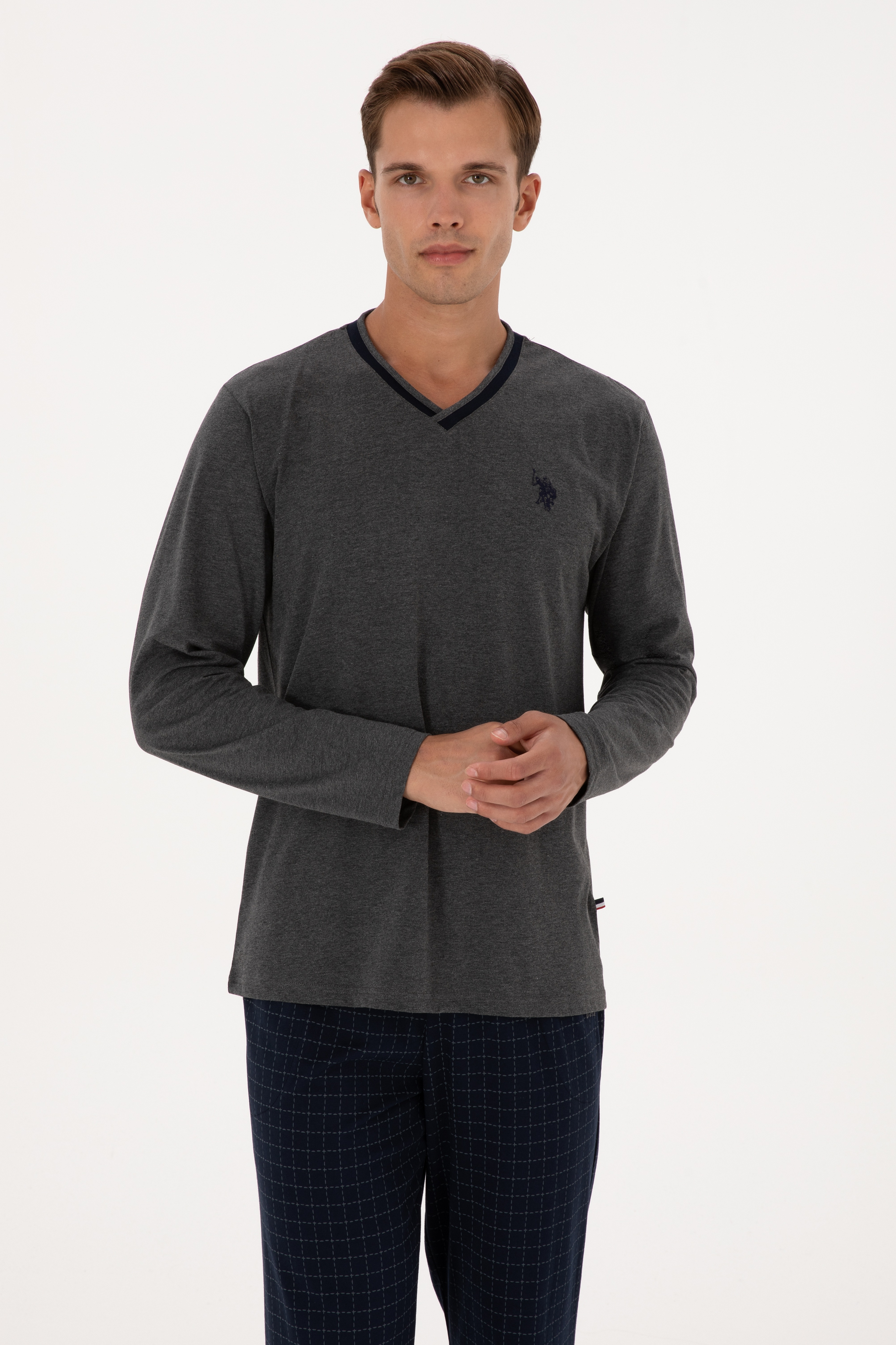 Erkek Antrasit Melanj Pijama Takımı - Image 3