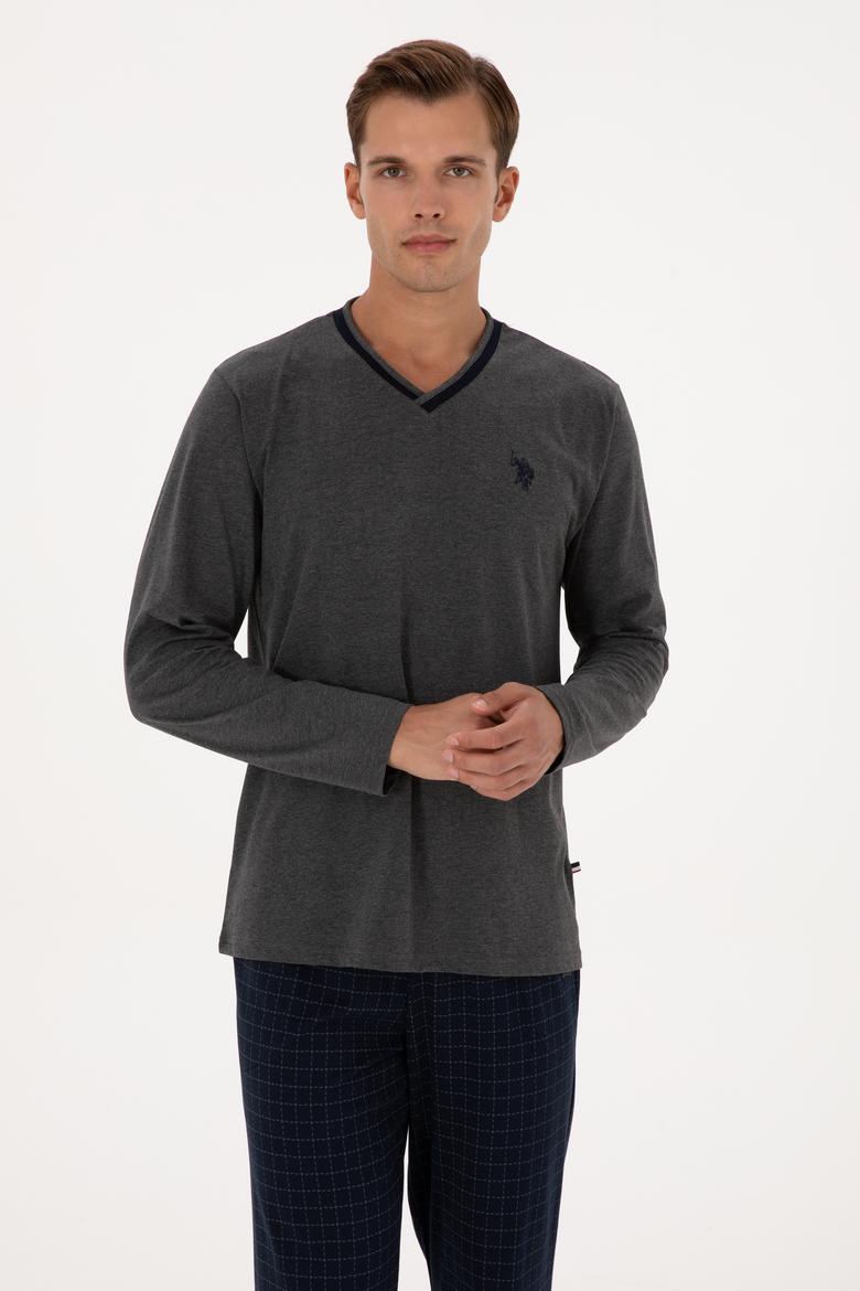 Erkek Antrasit Melanj Pijama Takımı - 50318616003