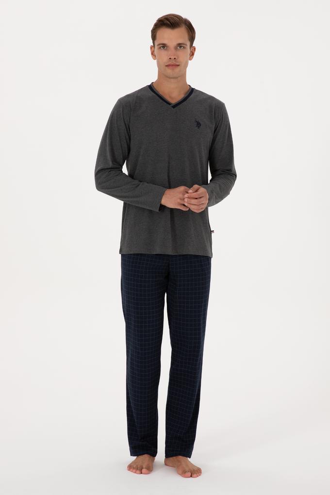 Erkek Antrasit Melanj Pijama Takımı