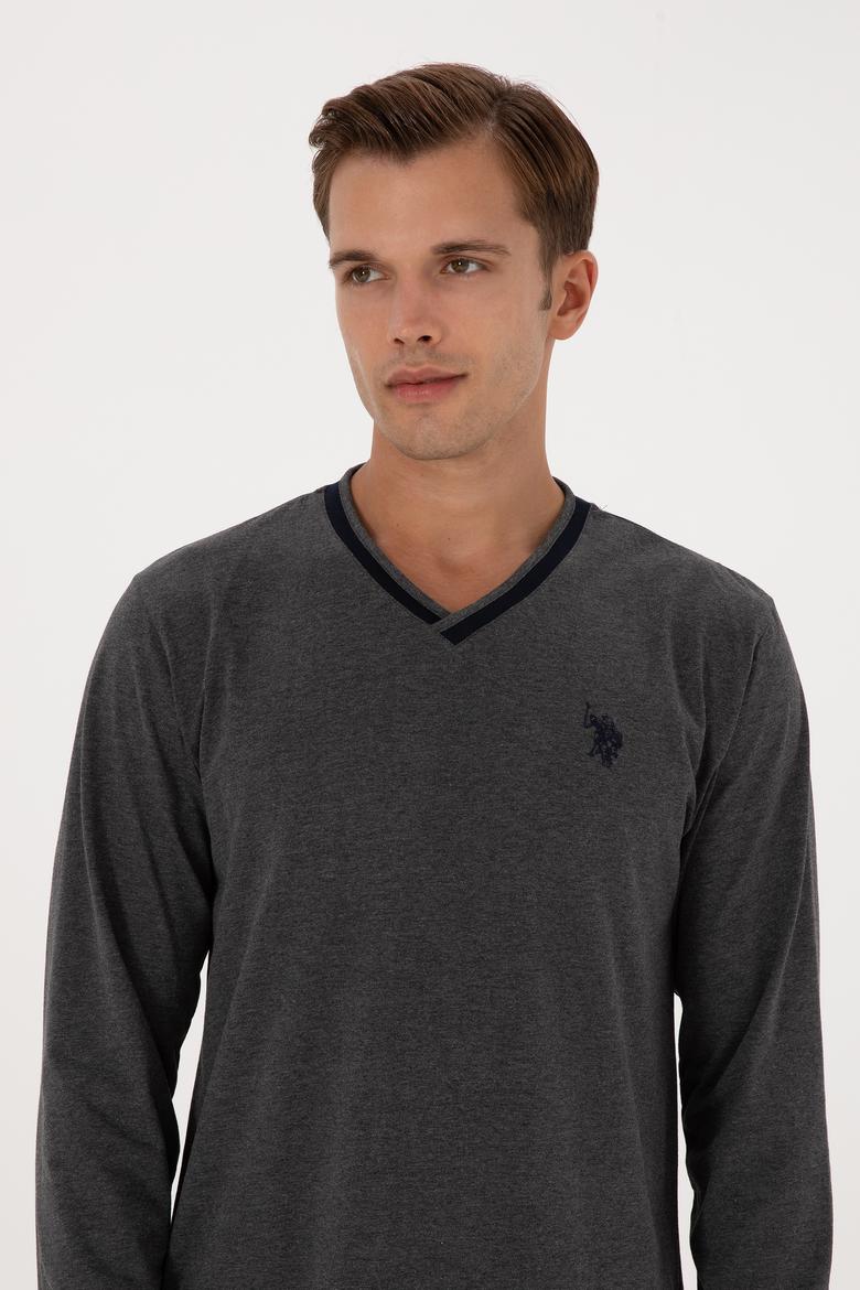 Erkek Antrasit Melanj Pijama Takımı - 50318616003