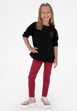 Kız Çocuk Koyu Frambuaz Tayt - 50316890043