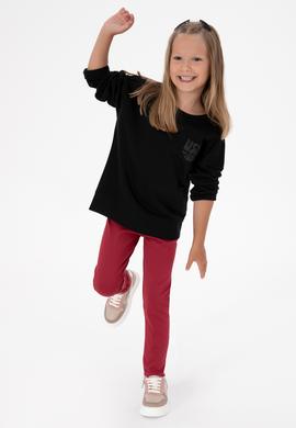 Kız Çocuk Koyu Frambuaz Tayt - 50316890043